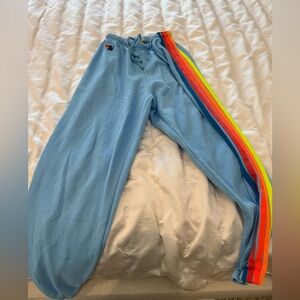 Aviator Nation Neon Blue 5 Stripe Jogger
